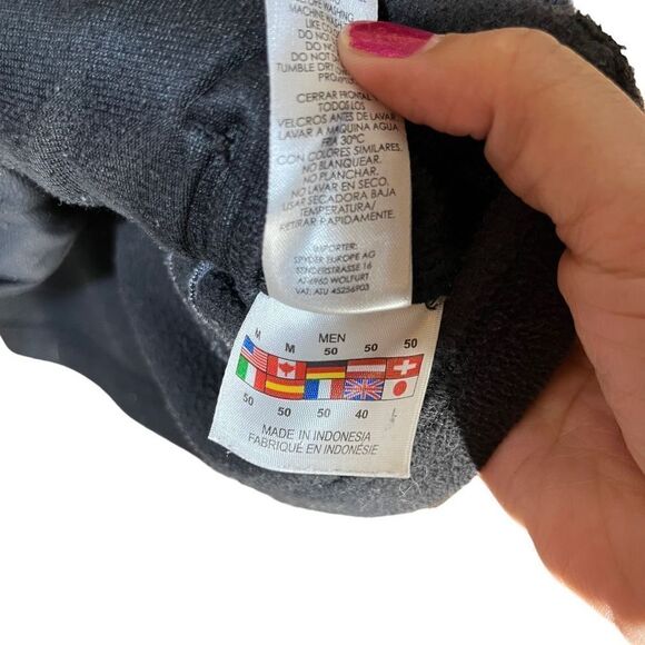 Spyder Mens Black Fleece Jacket Size Medium - Picture 8 of 10